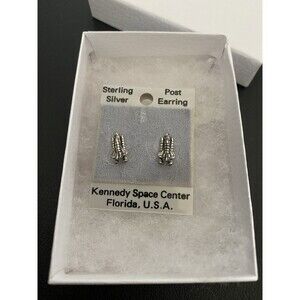 Vintage Kennedy Space Center Sterling Silver Rocket Ship Earrings